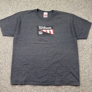 Vintage Wilson Shirt 90s Dark Gray Size Large Essentials Good Cotton Tee